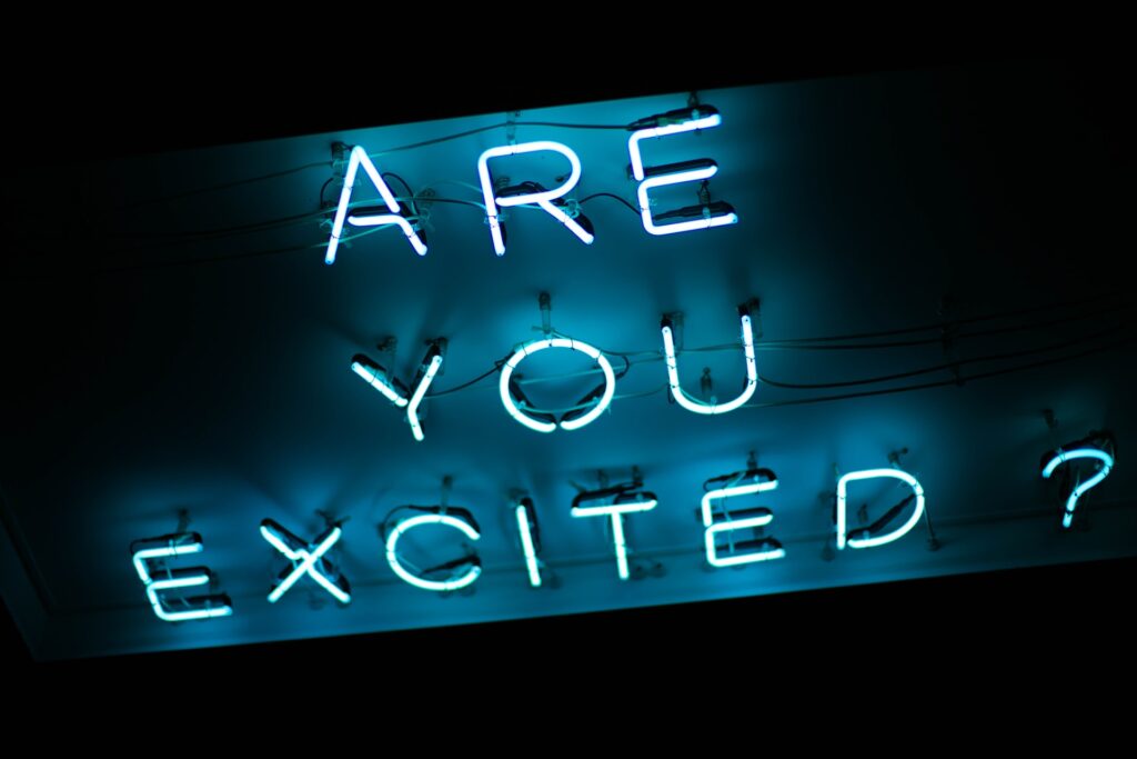 Excited neon sign